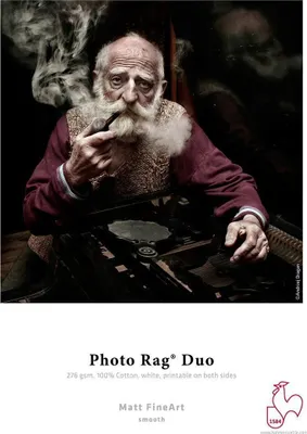 Immagine prodotto di Carta inkjet Hahnemühle Photo Rag® Duo FineArt - 276 g/m² - DIN A3+ - 25 fogli