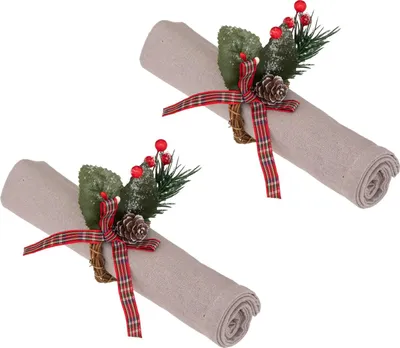 Image de Rond de serviette de Noël, 2 pièces