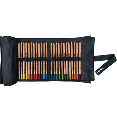 Produktbild von Lyra rembrandt Buntstifte polycolour Buntstifte polycolour Roll-up Stoffmäppchen 24 sortiert
