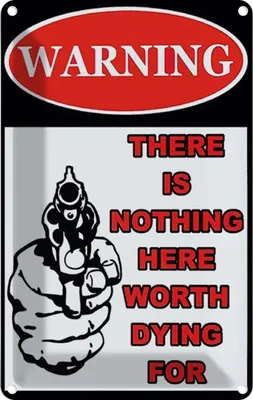 Produktbild von vianmo Blechschild 30x20 cm warning there is nothing here