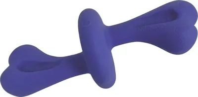 Produktbild von Nylabone Hundespielzeug Knochen Beißspielzeug, Bacon Geschmack, Größe L, Blau, für Hunde bis 23 kg