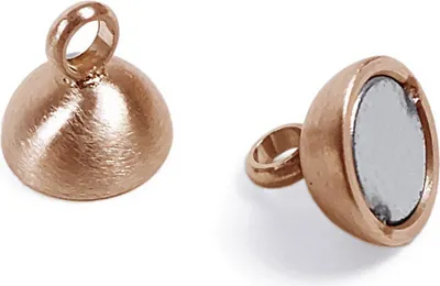 Produktbild von Magnetschließe Verschluss für Ketten Edelstahl PVD Roségold Satiniert, Ø Magnet:8 mm