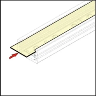 Produktbild von PROVISTON | Kunststoffabdeckung | Für LED Aluminiumprofil | Transparent | 24 x 9 x 2000 mm