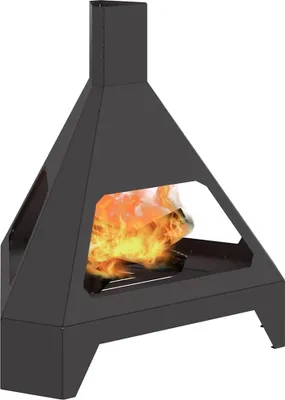 Produktbild von vidaXL Feuerstelle Schwarz 50 x 43 x 52 cm Stahl