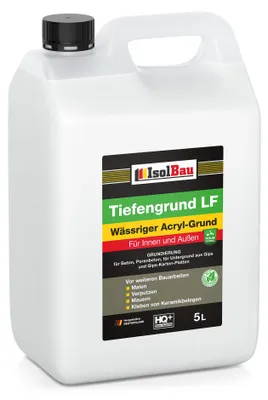 Produktbild von Isolbau Tiefengrund LF - 5 L Wässriger Acryl-Grund für Innen & Außen - Tiefgrund für professionelle Grundierung