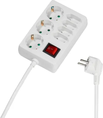 Zdjęcie produktu dla ViVanco™VVELSTR3SCH4EUSWW, 1,4 m, Wewnętrzna, Typu C, Typu F, Typu F, Biały, 7 x gniazdo sieciowe