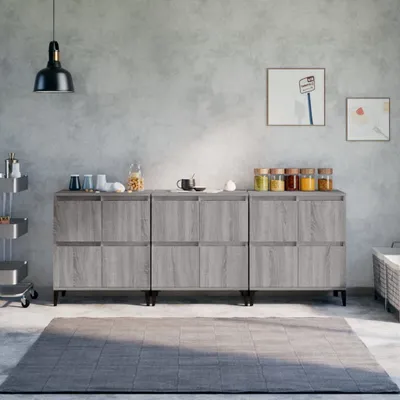 Produktbild von vidaXL Sideboards 3 Stk. Grau Sonoma 60x35x70 cm Holzwerkstoff