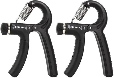 Image de Ibenzoa® : Ensemble de deux poignets de musculation réglables – Renforce les mains, les doigts et les avant-bras, résistance de 5 à 60 kg, design ergonomique, revêtement TPR antidérapant