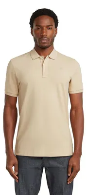 Productafbeelding van G-STAR Raw C.V. Heren Dunda Overdyed Slim Polo, Beige, Maat S