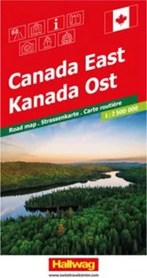 Image de Carte routière Hallwag Canada Est 1:2,5 millions