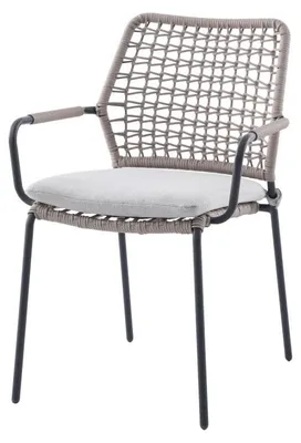 Produktbild von Garden Impressions Swifty Dining-Sessel – Carbon Black – Natural Sand – Valley Sand