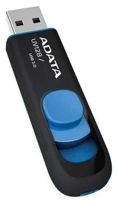 Produktbild von ADATA DashDrive UV128 32GB, 32 GB, USB 3.0, Slide, 21 mm, 69 mm, 9 mm