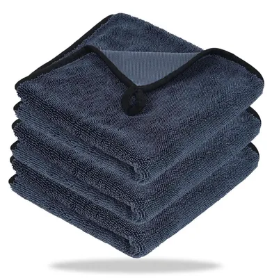 Obrázok produktu pre Mikrovláknové utierky XXL, 3 kusy, 40x60 cm, čierne, vhodné na auto, kuchyňu, sklo a zrkadlá