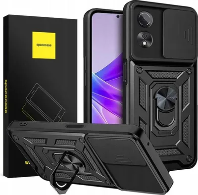 Image de SPACECASE Étui blindé Camring pour Oppo A58 4G Noir