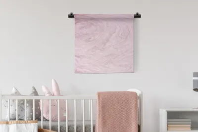 Produktbild von MuchoWow® Wandteppich Wandbehang Marmor - Rosa - Muster 60x60 cm Tapisserie Dekoration Wandtuch - Dekorationen - Wand Decke