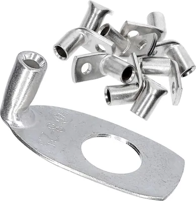Produktbild von 10 Stück Kalitec KA06-L8 Handelsübliche Rohrkabelschuhe gewinkelt 2,5mm² M8 I ohne Sichtloch I 90° I Germany