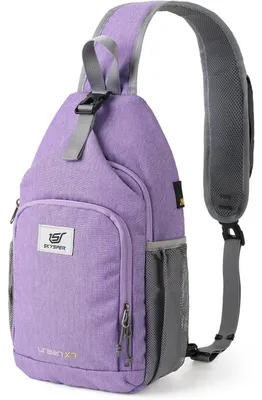 Immagine prodotto di Borsa a tracolla da uomo, piccola, a spalla, color lilla