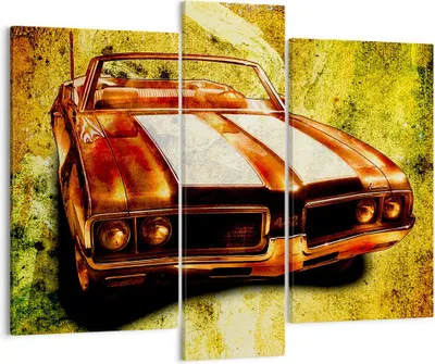 Produktbild von Bild auf Leinwand - Leinwandbild - Auto Geschwindigkeit Cabriolet - 95x80cm - Wand Bild - Wanddeko - Leinwanddruck - Bilder - Kunstdruck - Wanddekoration - Leinwand bilder - Wandkunst - CB95x80-0531