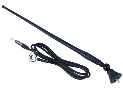 Image de Antenne radio 180° avec mât caoutchouc 40 cm