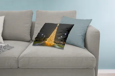 Produktbild von MuchoWow® Zierkissen Sofakissen Wohnzimmer Dekokissen 60x40 cm Ein riesiger Weihnachtsbaum in den Vereinigten Staaten - Kopfkissen - Polster mit Foto