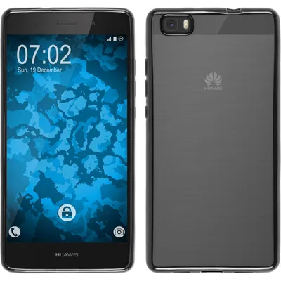 Produktbild von PhoneNatic Case kompatibel mit Huawei P8 Lite 2015 (1.Gen.) - grau Silikon Hülle Slim Fit + 2 Schutzfolien