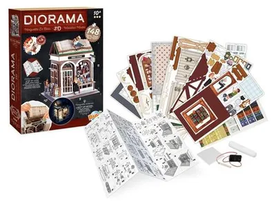 Produktbild von Buki Diorama librairie, Bastelset für Kinder, 10 Jahr(e), Batterien erforderlich, Mehrfarbig