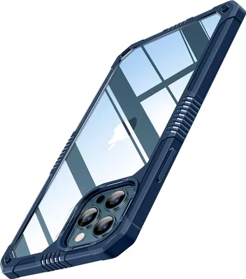Produktbild von Marineblaues Case Für Apple Iphone 12 Pro Max Aus Gehärtetem Glas Und Kameraschutz