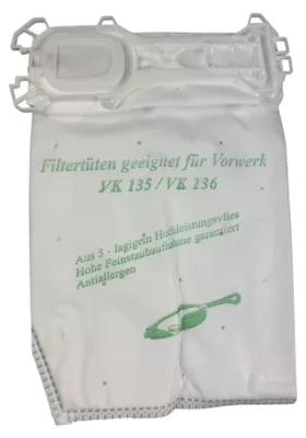 Produktbild von daniplus© 118 / 24 Vlies Staubsaugerbeutel passend für Vorwerk Kobold VK135 VK136 FP135 VK 135