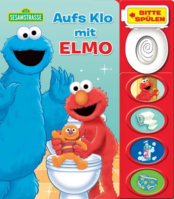 Produktbild von Sesamstraße - Aufs Klo mit Elmo - Mein Klo-Soundbuch - Pappbilderbuch mit Klospülung und 8 Geräuschen