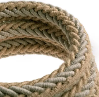 Image de Câble Creative-Cables 2XL Ø 24 mm (20 m, jute beige + lin gris CLS22)