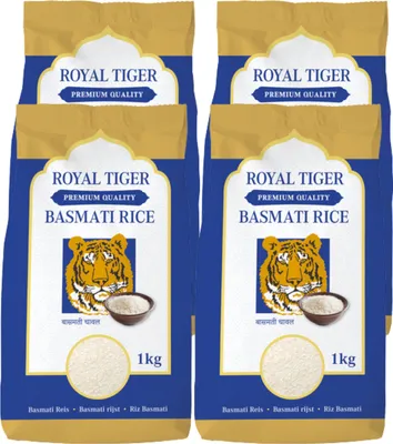 Produktbild von Royal Tiger Basmatireis, 4x 1kg, Basmati-Reis, Langkornreis aus Pakistan