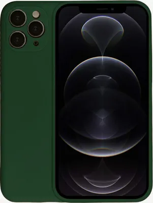 Produktbild von Handyhülle für iPhone 12 Pro  Silikonhülle - Backcover Siliconen Case - Dunkelgrün