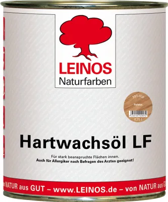 Produktbild von LEINOS Hartwachsöl LF 291 farblos 0,75 L für den Innenbereich– lösemittelfrei für Holz- & Korkböden, Möbel & Innenflächen – seidenmatt, offenporig, wasserabweisend & strapazierfähig –