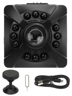 Zdjęcie produktu dla Miniaturowa kamera Wi-Fi 1080p HD, przenośna, inteligentna, bezprzewodowa, z mocowaniem magnetycznym, z wykrywaniem ruchu i funkcją noktowizji – dla bezpieczeństwa w domu