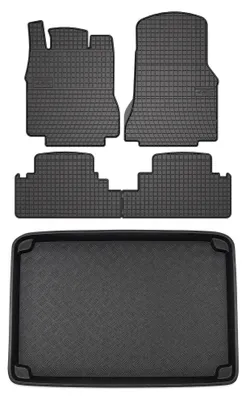 Produktbild von Gummimatten + Kofferraumwanne für Mercedes-Benz Klasa A W168 1997-2004 – Schwarz, passgenau – Wielganizator SolidPRO
