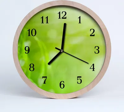 Produktbild von Holzuhr 20fi cm wanduhr - Gras Blumen