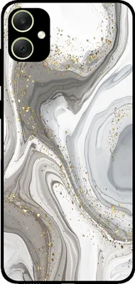 Produktbild von Handyhülle passend für Samsung Galaxy A05 mit Marmordruck - TPU Back Cover Case Marmor Design - Silber