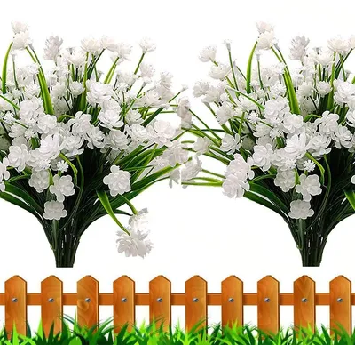 Produktbild von Kunstblumen 6 Stück - UV-beständige Pflanzen für Innen- und Außendekoration