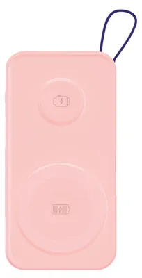 Obrázok produktu pre 3MK PastelUp, 10000 mAh, Quick Charge, Bezdrôtové nabíjanie, 3,7 V, 22,5 W, Ružová