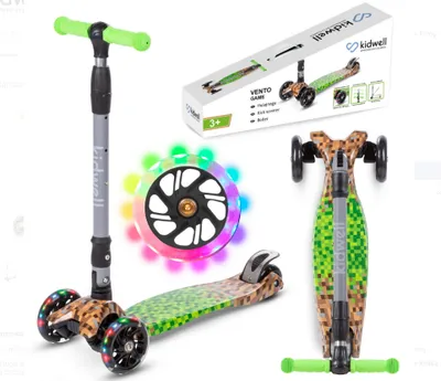 Immagine prodotto di Monopattino per bambini COIL, monopattino a tre ruote, monopattino a pedali, monopattino di equilibrio a tre ruote, monopattino da città, VENTO, cuscinetti ABEC-7, regolazione del volante a 3 stadi, ruote a LED, gioco