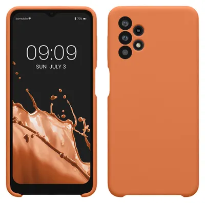 Produktbild von kwmobile Handyhülle für Samsung Galaxy A32 5G Hülle - Case Silikon - Kabelloses Laden - Schutzhülle Cover in Warme Aprikose
