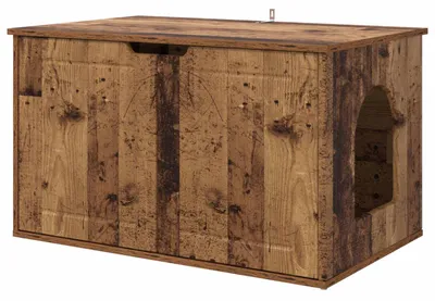 Produktbild von vidaXL Katzenhaus Altholz 85 x 55 x 50,5 cm Holzwerkstoff
