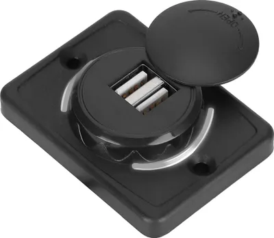Obrázek produktu pro 3.1a DC12V/24V černá nabíječka do auta se dvěma USB porty a LED diodou (bílá)