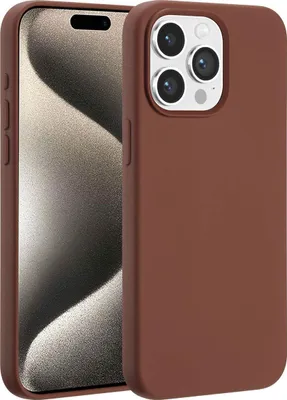 Image de Accezz Liquid Silicone Backcover met MagSafe voor de Apple iPhone 15 Pro Max - New Tea Brown