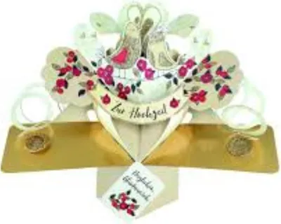 Produktbild von Grußkarte PopUp "Zur Hochzeit Herzlichen Glückwunsch"
