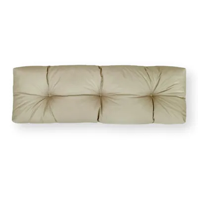 Produktbild von 4L Textil Palettenkissen waschbar Palettenauflagen Europaletten Sitzkissen Rückenlehne wetterfest (Rückenlehne 120x60 cm, Beige Uv-beständig)