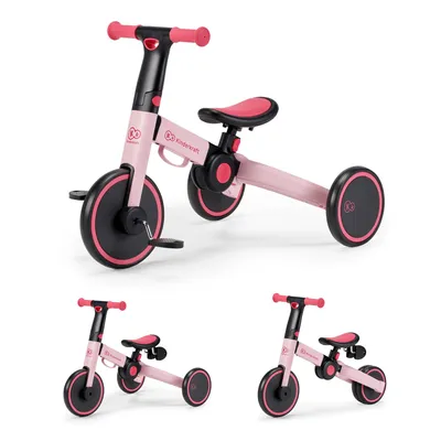 Produktbild von Kinderkraft 4TRIKE - 3in1 Dreirad - ab 1 Jahr, Laufrad & Dreirad - leicht & sicher - Lernlaufwagen - Rose