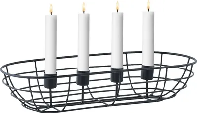 Zdjęcie produktu dla Nowoczesny dekoracyjny wieniec adwentowy świecznik dekoracja świąteczna Beina czarny