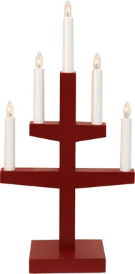 Produktbild von Star Trading 211-05, Leichte Dekorationsfigur, Rot, IP20, Weiß, 5 Glühbirne(n), E10
