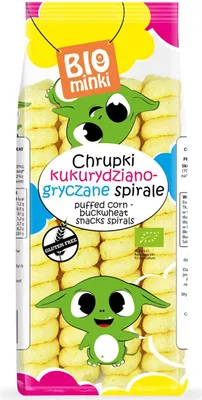 Obrázok produktu pre KUKURIČNÉ A PÁNKOVÉ DRVE, BEZLEPKOVÁ ŠPIRÁLA,60 g - BIOMINKI